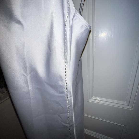 Victoria’s Secret Silver Slip Dress with Rhinestone Details. - Picture 5 of 5